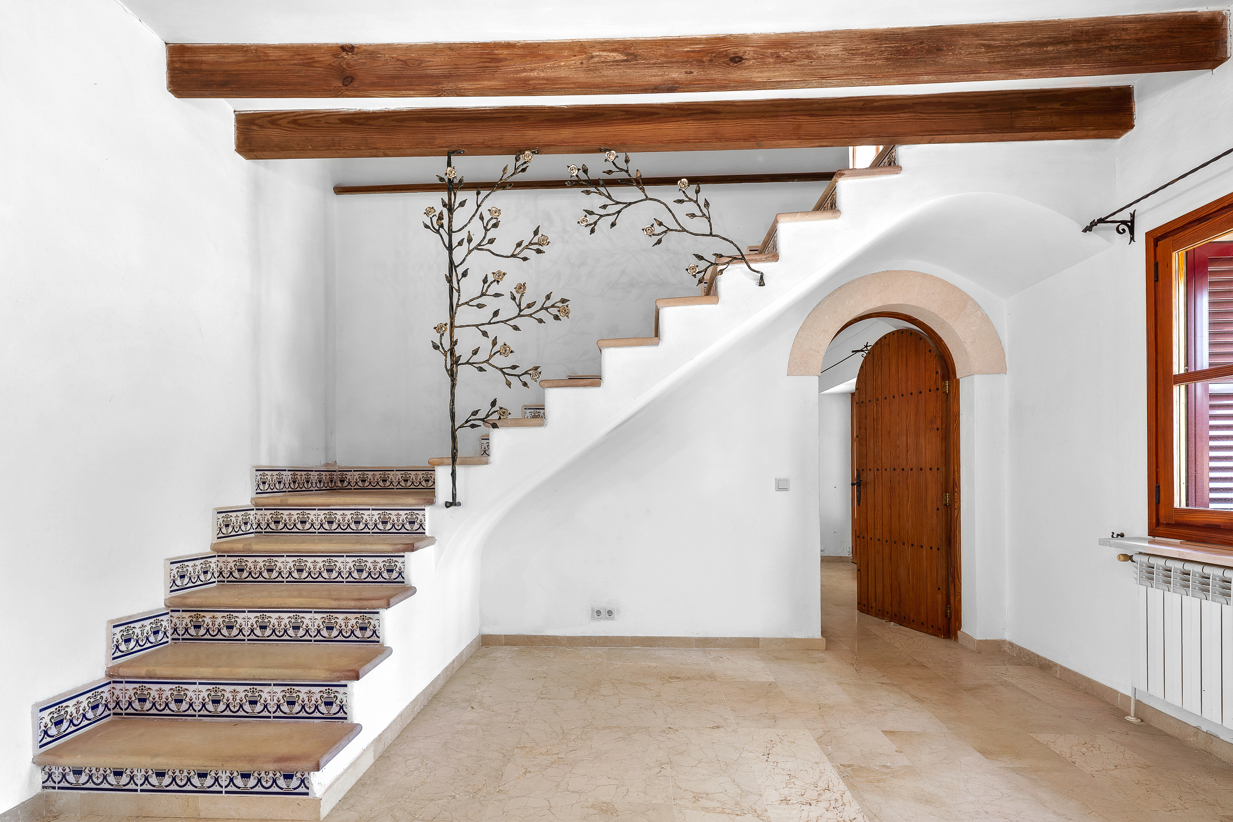 Interior stone and timber architectural detail